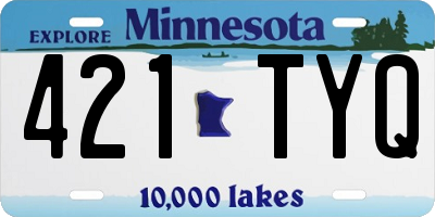 MN license plate 421TYQ