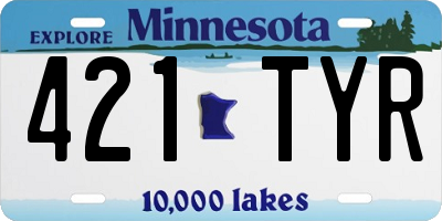 MN license plate 421TYR