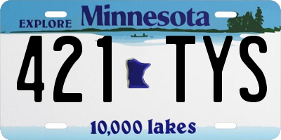 MN license plate 421TYS