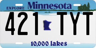 MN license plate 421TYT
