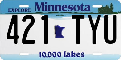 MN license plate 421TYU
