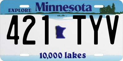 MN license plate 421TYV