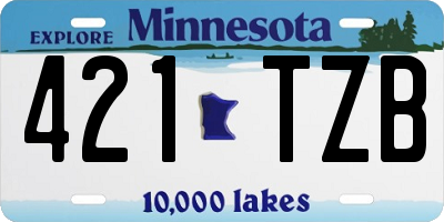MN license plate 421TZB