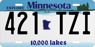 MN license plate 421TZI