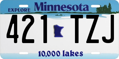 MN license plate 421TZJ
