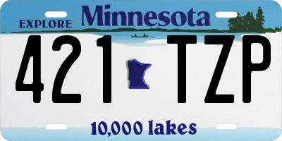 MN license plate 421TZP