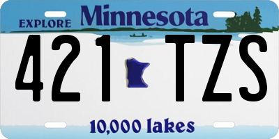 MN license plate 421TZS