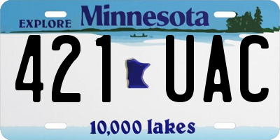 MN license plate 421UAC