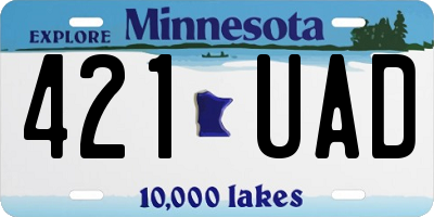 MN license plate 421UAD