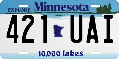 MN license plate 421UAI