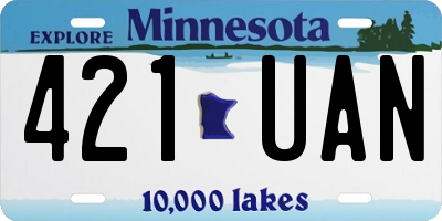 MN license plate 421UAN