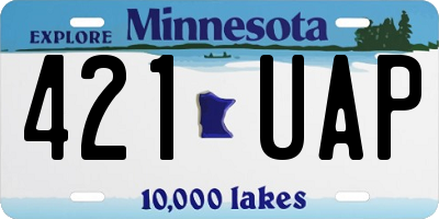 MN license plate 421UAP