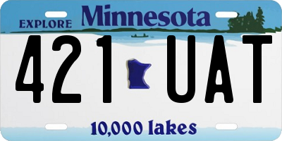 MN license plate 421UAT