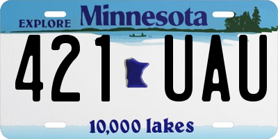 MN license plate 421UAU