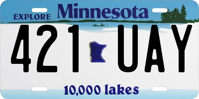 MN license plate 421UAY