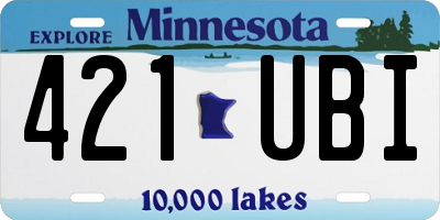 MN license plate 421UBI