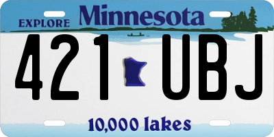 MN license plate 421UBJ