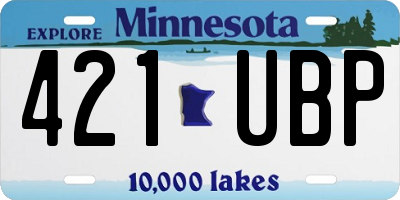MN license plate 421UBP