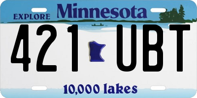 MN license plate 421UBT
