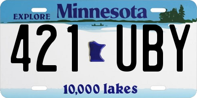 MN license plate 421UBY
