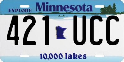 MN license plate 421UCC