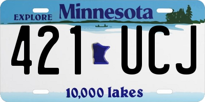MN license plate 421UCJ