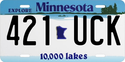 MN license plate 421UCK