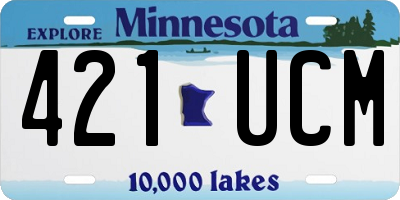MN license plate 421UCM