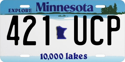 MN license plate 421UCP