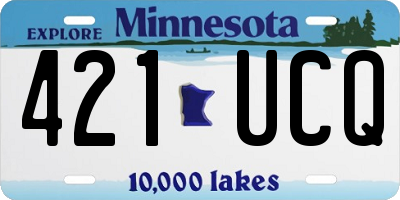 MN license plate 421UCQ