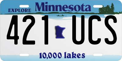 MN license plate 421UCS