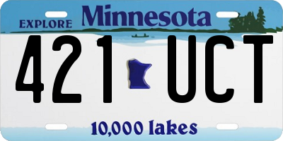 MN license plate 421UCT