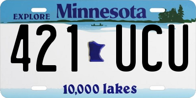 MN license plate 421UCU