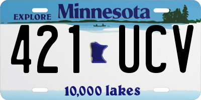 MN license plate 421UCV