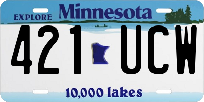 MN license plate 421UCW