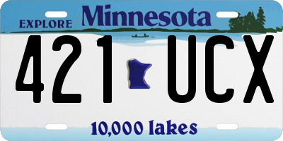 MN license plate 421UCX