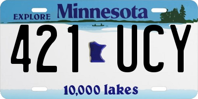 MN license plate 421UCY