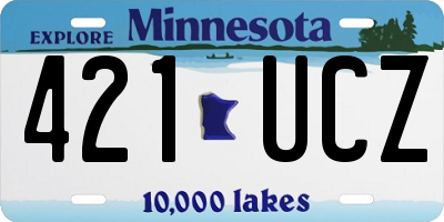 MN license plate 421UCZ