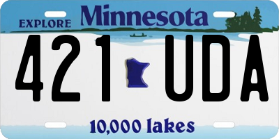 MN license plate 421UDA