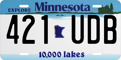 MN license plate 421UDB