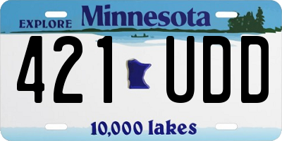 MN license plate 421UDD