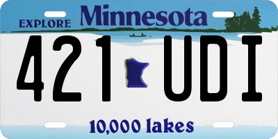 MN license plate 421UDI