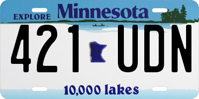 MN license plate 421UDN