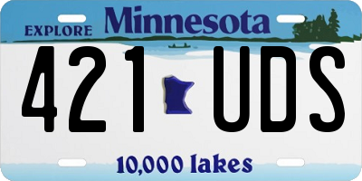 MN license plate 421UDS