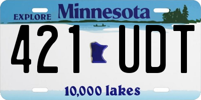 MN license plate 421UDT