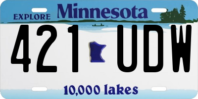 MN license plate 421UDW
