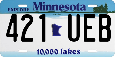 MN license plate 421UEB