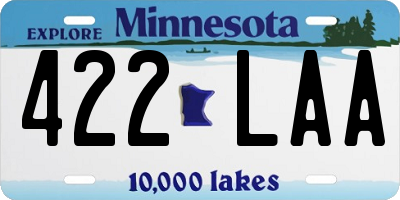 MN license plate 422LAA