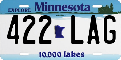 MN license plate 422LAG