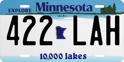 MN license plate 422LAH